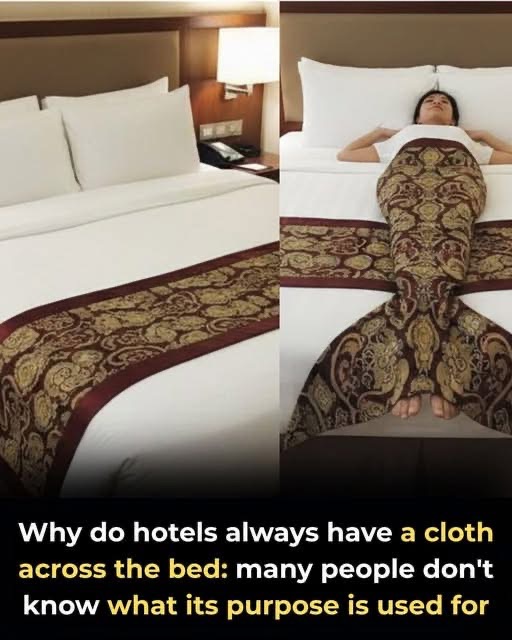 The Hidden Purpose Behind the Fabric Strip at the End of Hotel Beds